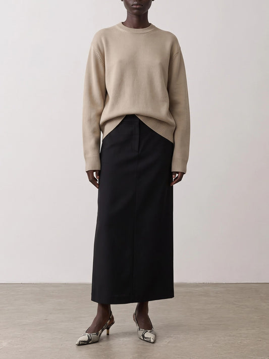 Jacquemus "La Maille Moulin" Crew-Neck Sweater Beige