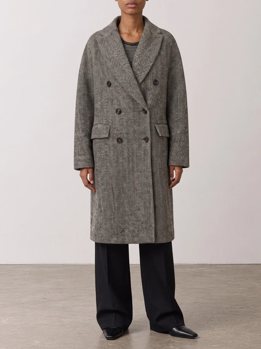 Brunello Cucinelli "Dazzling" Long Coat Grey