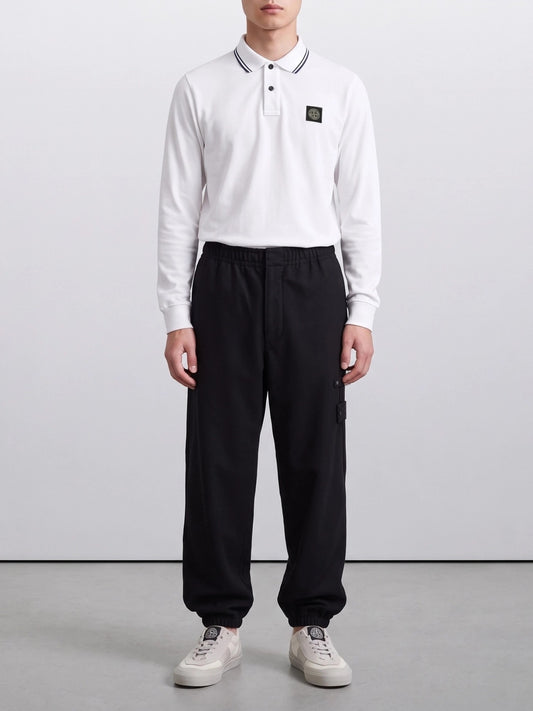 Button-down polo shirt with logo