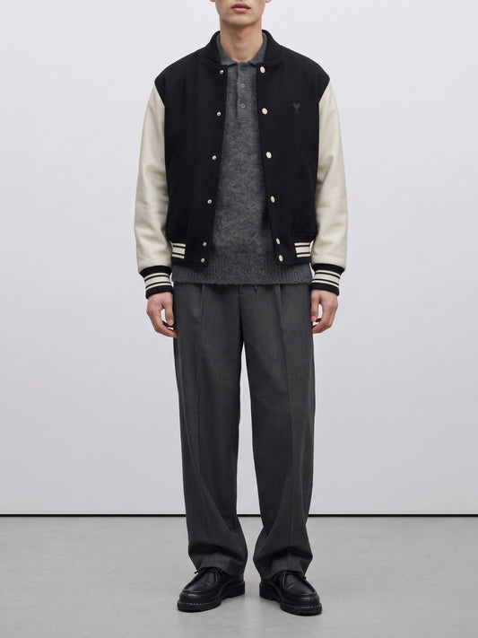 Ami Paris "Teddy" Bomber Jacket Black