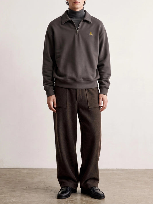 Maison Kitsuné Casual fleece pants Brown
