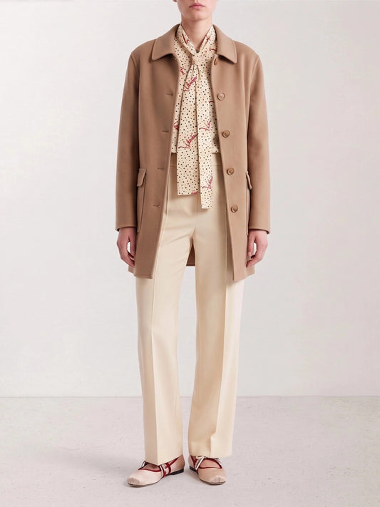 Valentino "VLogo" Short Coat Beige