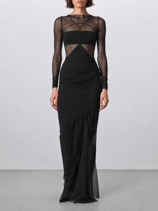 Rick Owens "Combo" Long Dress Black