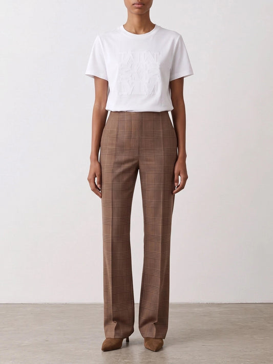Max Mara Crewneck T-shirt with logo White
