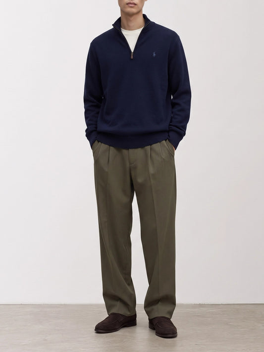 Polo Ralph Lauren Wool half-zip sweater Blue
