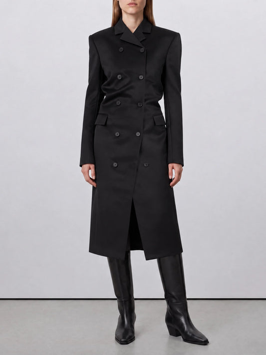 Khaite "Rolon" Long Coat Black