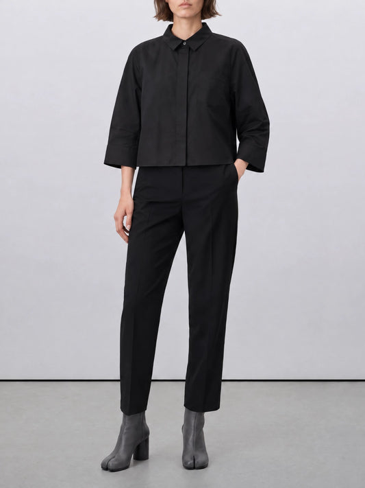 Sacai "Poplin" Casual Shirt Black