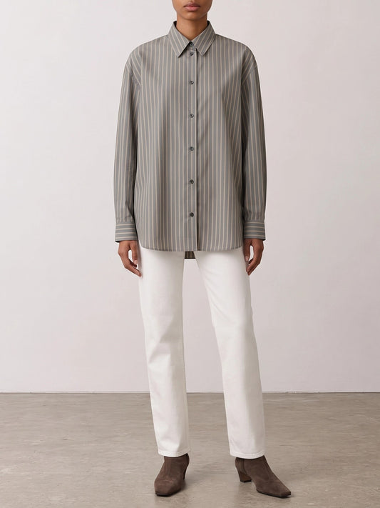 Soeur Casual Striped Shirt Grey