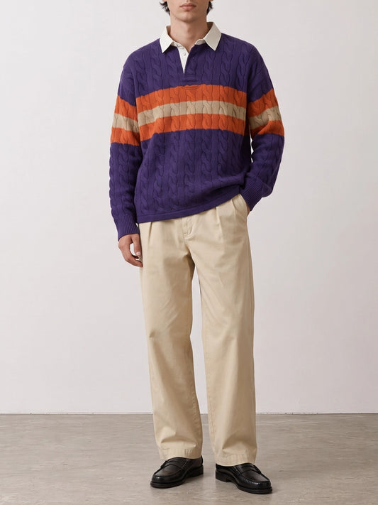 Polo Ralph Lauren "Rubgy" Polo Sweater Purple