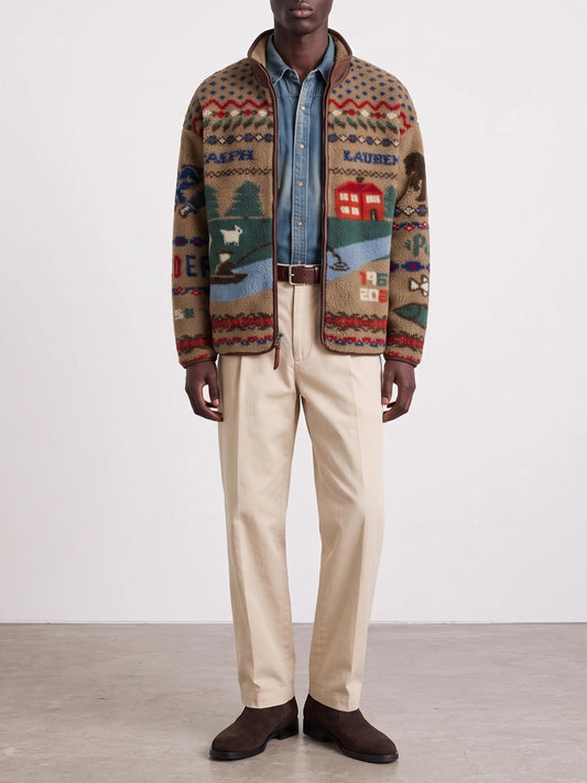 Polo Ralph Lauren "Panorama" Fleece Jacket Beige