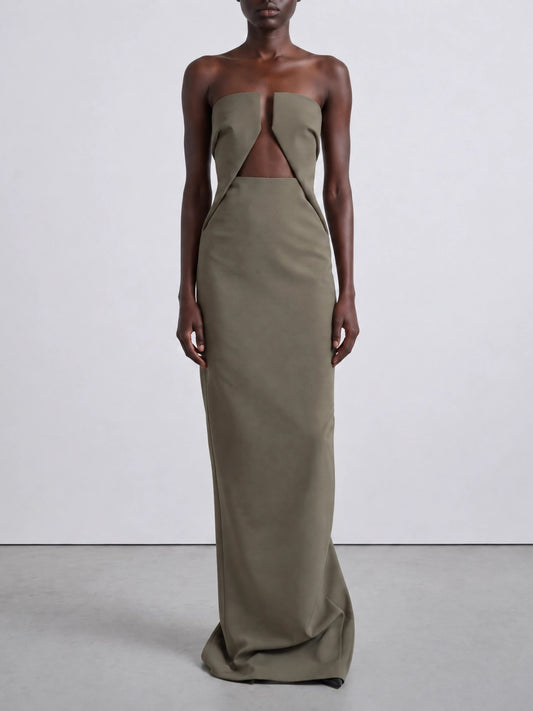 Rick Owens "Prong" Long Dress Grey