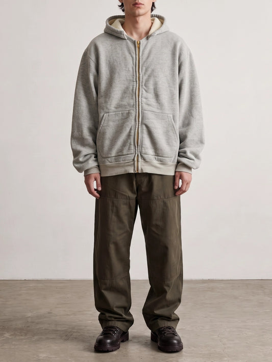 A.Presse "Vintage Parka" Zip-Up Sweatshirt Grey