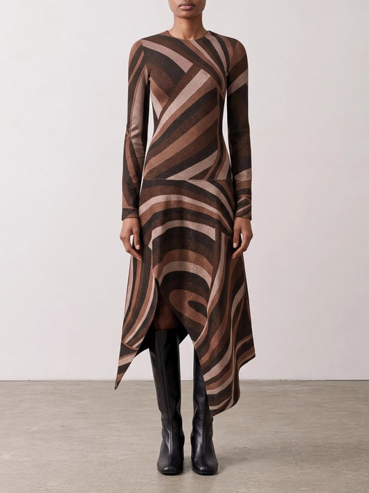 Pucci "Iride" Long Dress Bordeaux