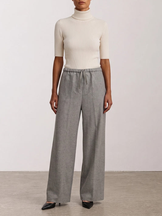 Herno Casual silk and cashmere pants Grey