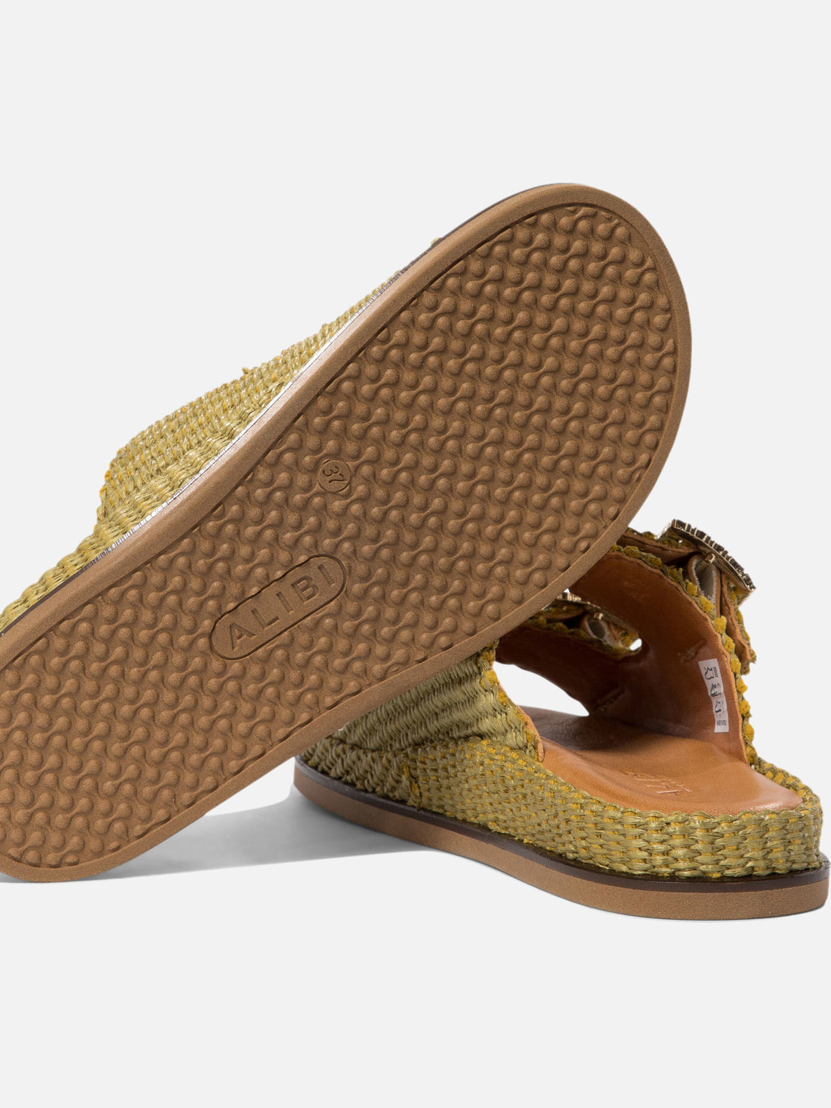 Alibi "Greta" Flat Sandals Green