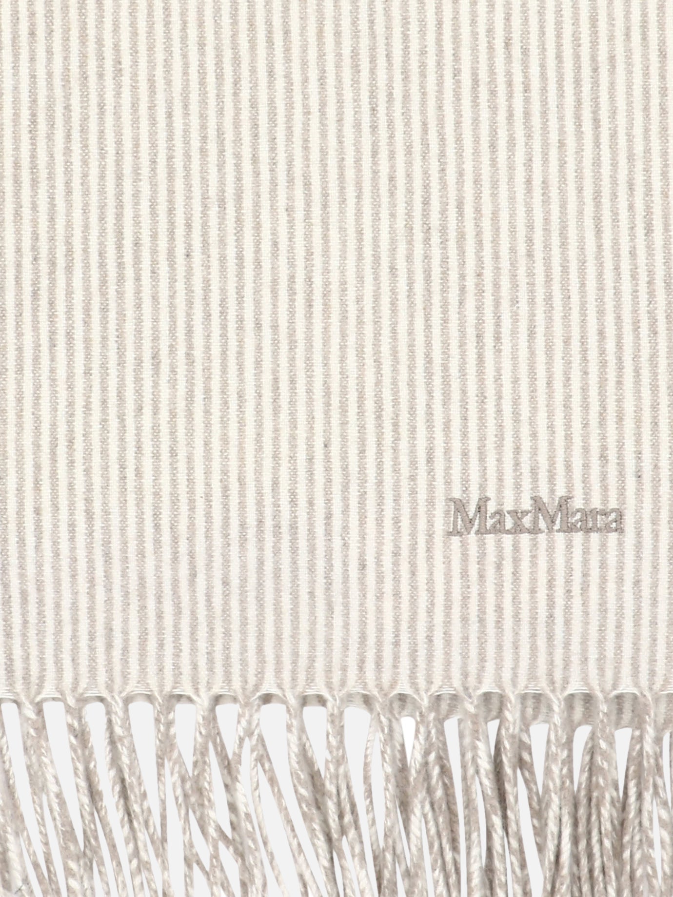 Fringed scarves Logo Beige - Max Mara Women | PDP | VIETTI Online Store | Zoom-Modal_2