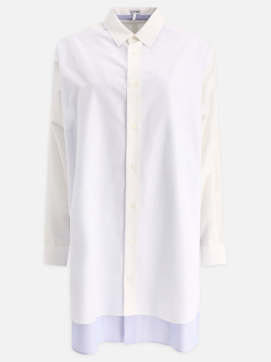 Loewe Double layer chemise dress White