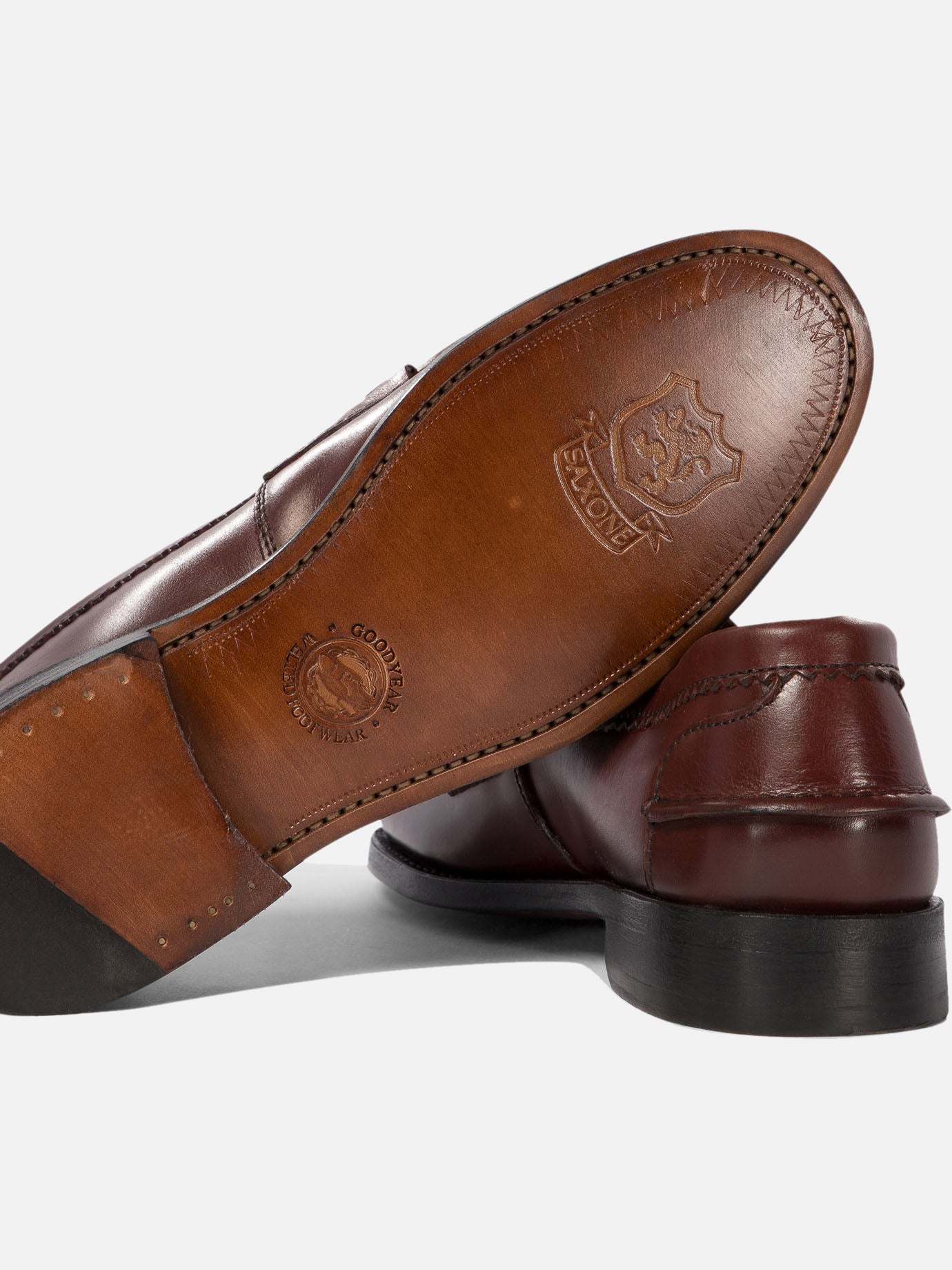 Loafers 100% calf leather - 100% leather Bordeaux - Saxone of Scotland Men | PDP | VIETTI Online Store | Zoom-Modal_5