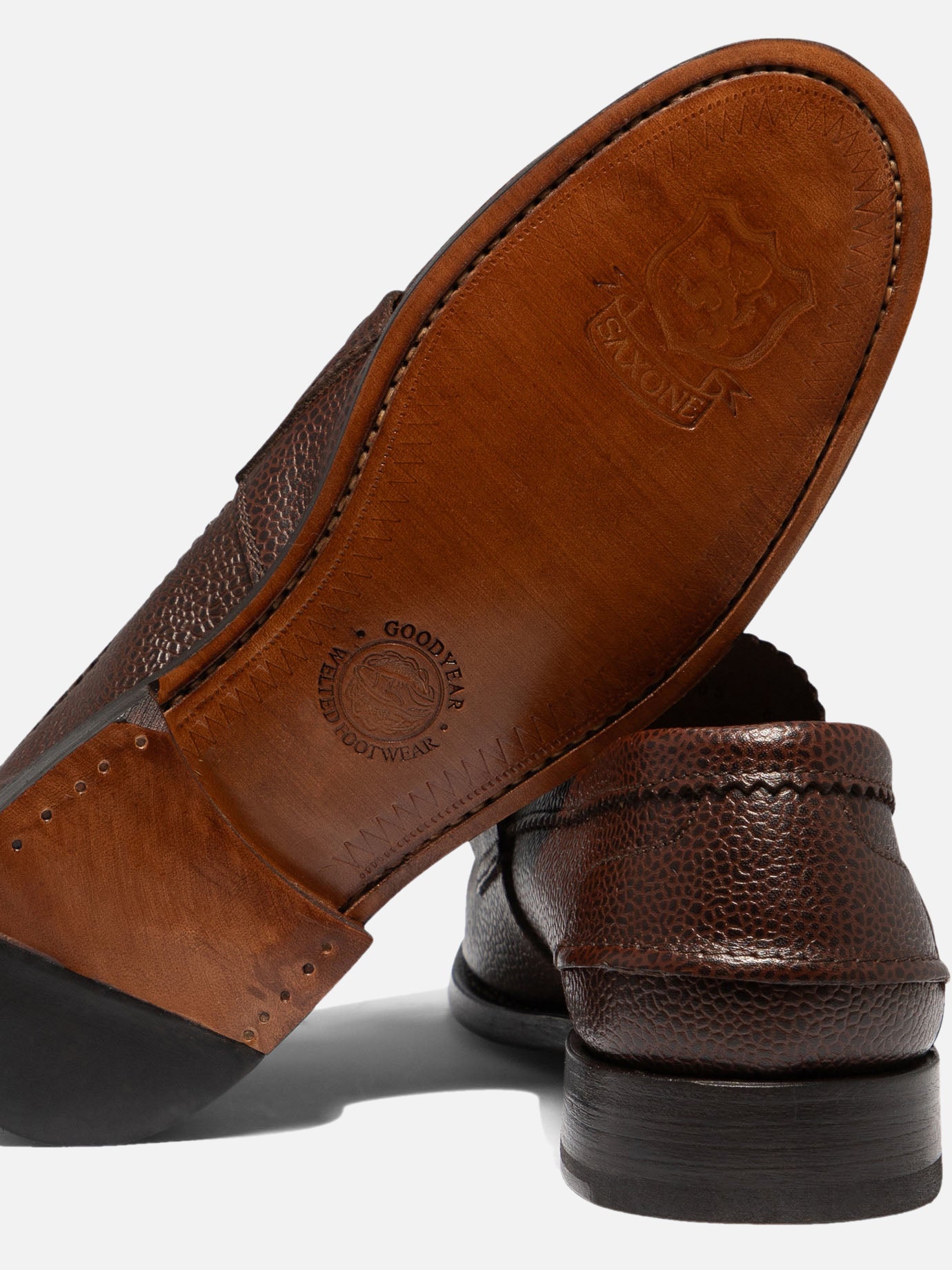 Loafers 100% leather - 100% leather Brown - Saxone of Scotland Men | PDP | VIETTI Online Store | Zoom-Modal_5