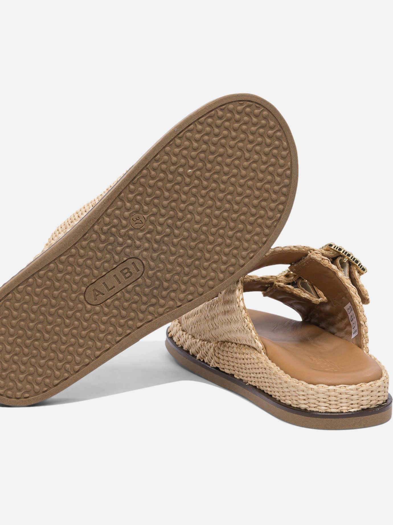 Flat sandals 100% rafia - 100% rubber Beige - Alibi Women | PDP | VIETTI Online Store | Zoom-Modal_5