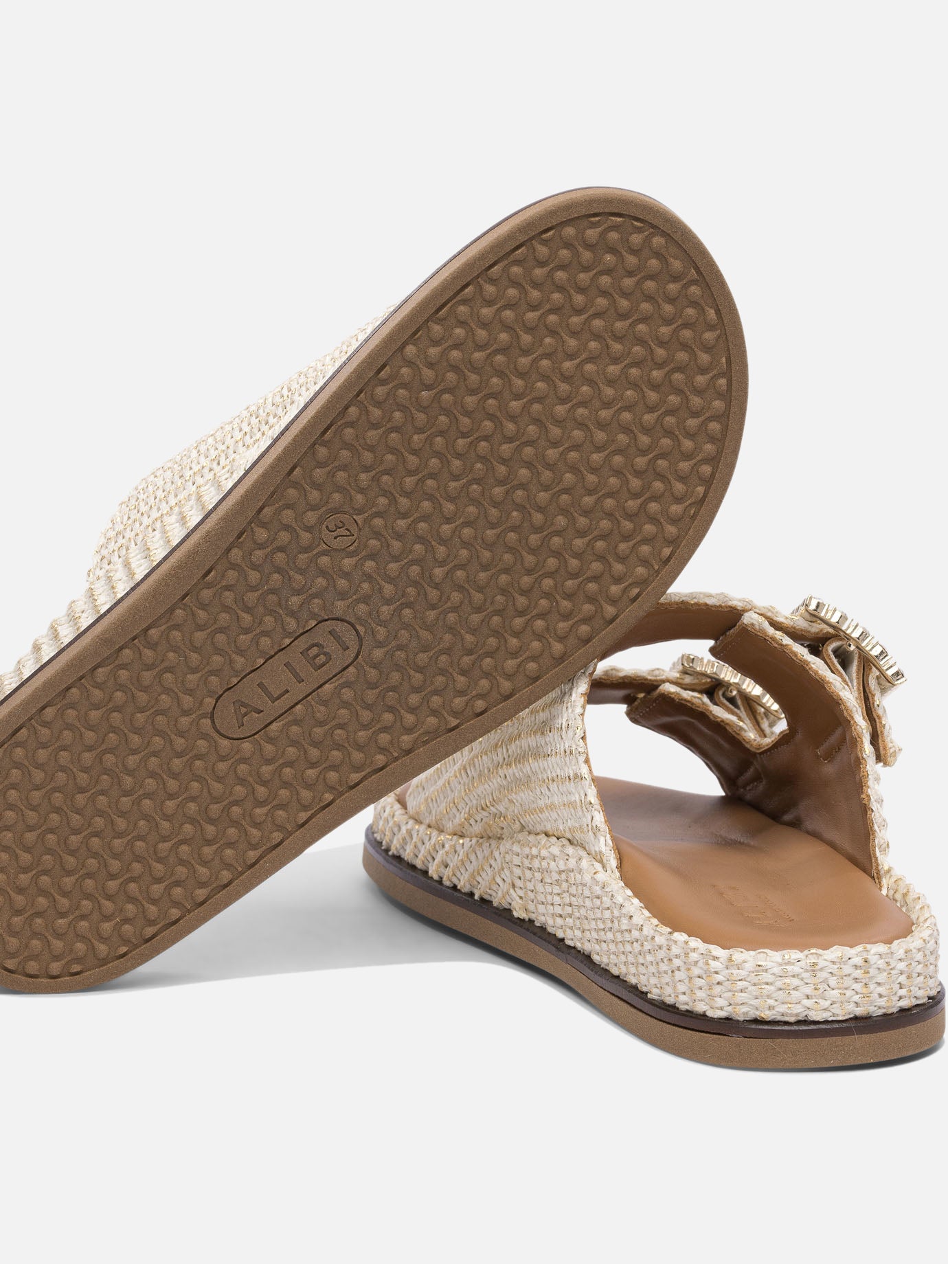 Flat sandals 100% rafia - 100% rubber Beige - Alibi Women | PDP | VIETTI Online Store | Zoom-Modal_5