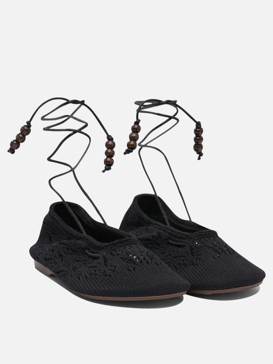 Classic ballet flats 50% relycled cotton 50% recycled polyester - 100% neolite Black - Alohas Women | PLP | VIETTI Online Store | 2