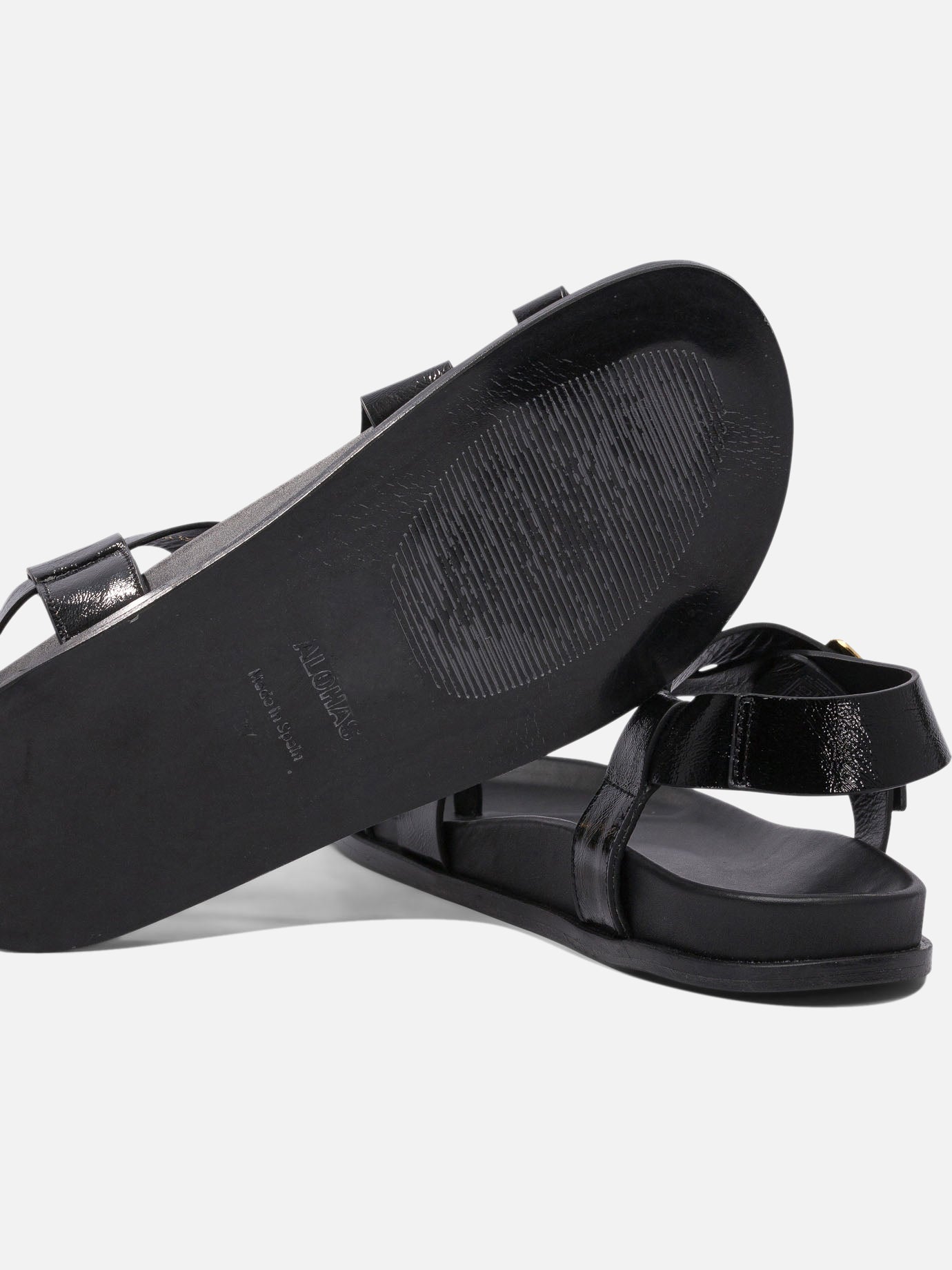 Flat sandals 100% cow leather - 100% cuerolite Black - Alohas Women | PDP | VIETTI Online Store | Zoom-Modal_5
