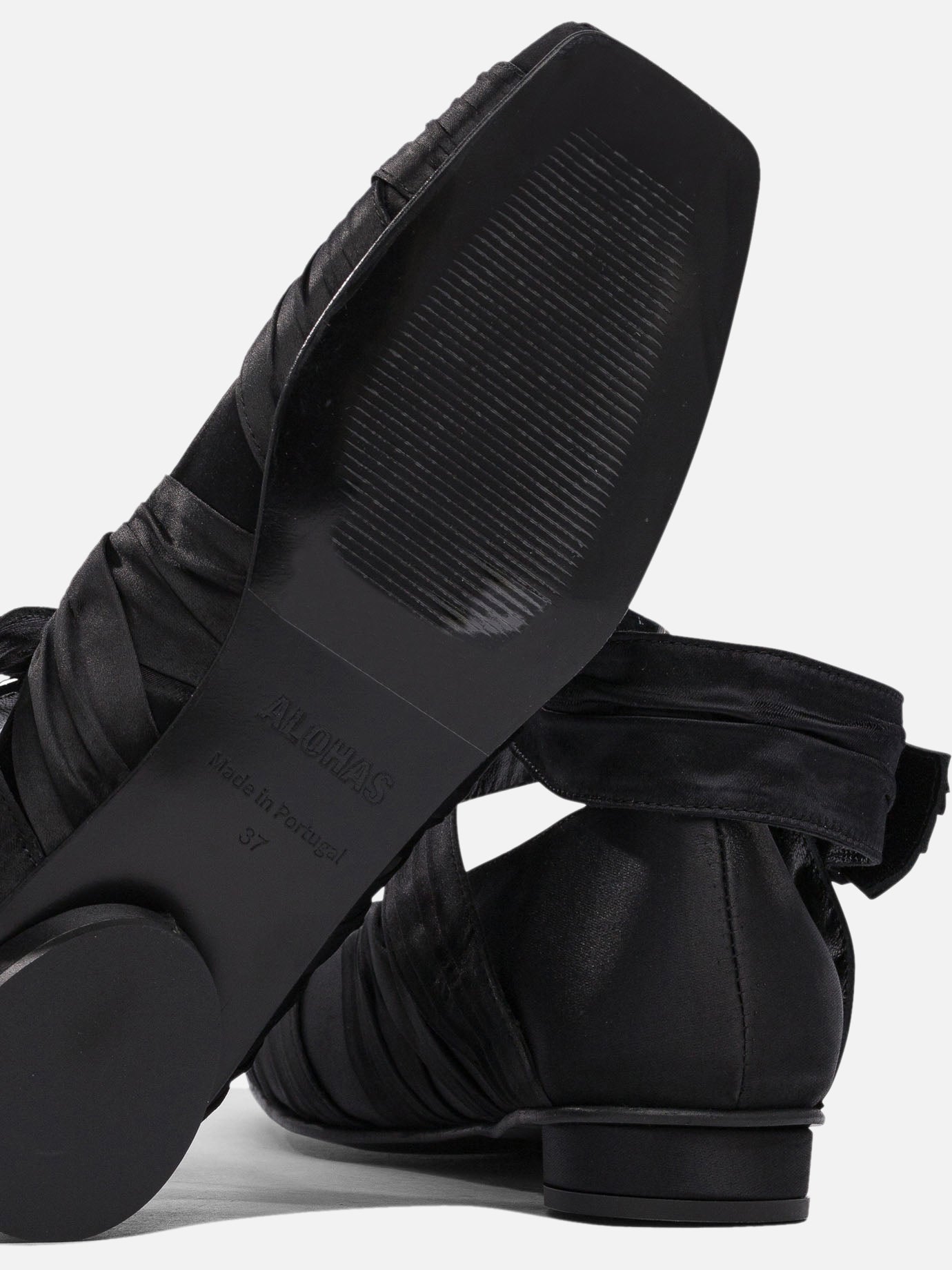 Classic ballet flats 60% polyethylene 40% recycled polyester - 100% cuerolite Black - Alohas Women | PDP | VIETTI Online Store | Zoom-Modal_5