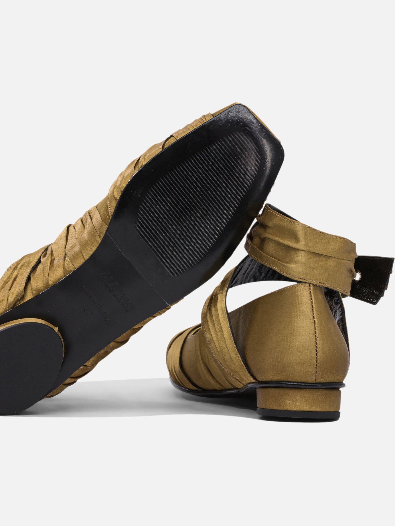 Classic ballet flats 60% polyethylene 40% recycled polyester - 100% cuerolite Gold - Alohas Women | PDP | VIETTI Online Store | Zoom-Modal_5