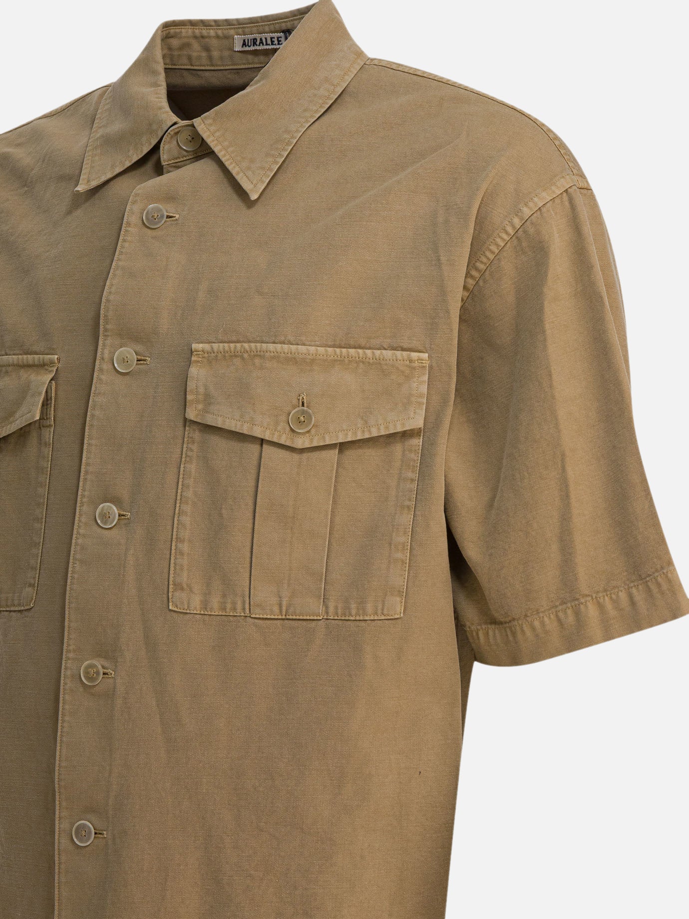 Casual shirts Solid colour Beige - Auralee Men | PDP | VIETTI Online Store | Zoom-Modal_4