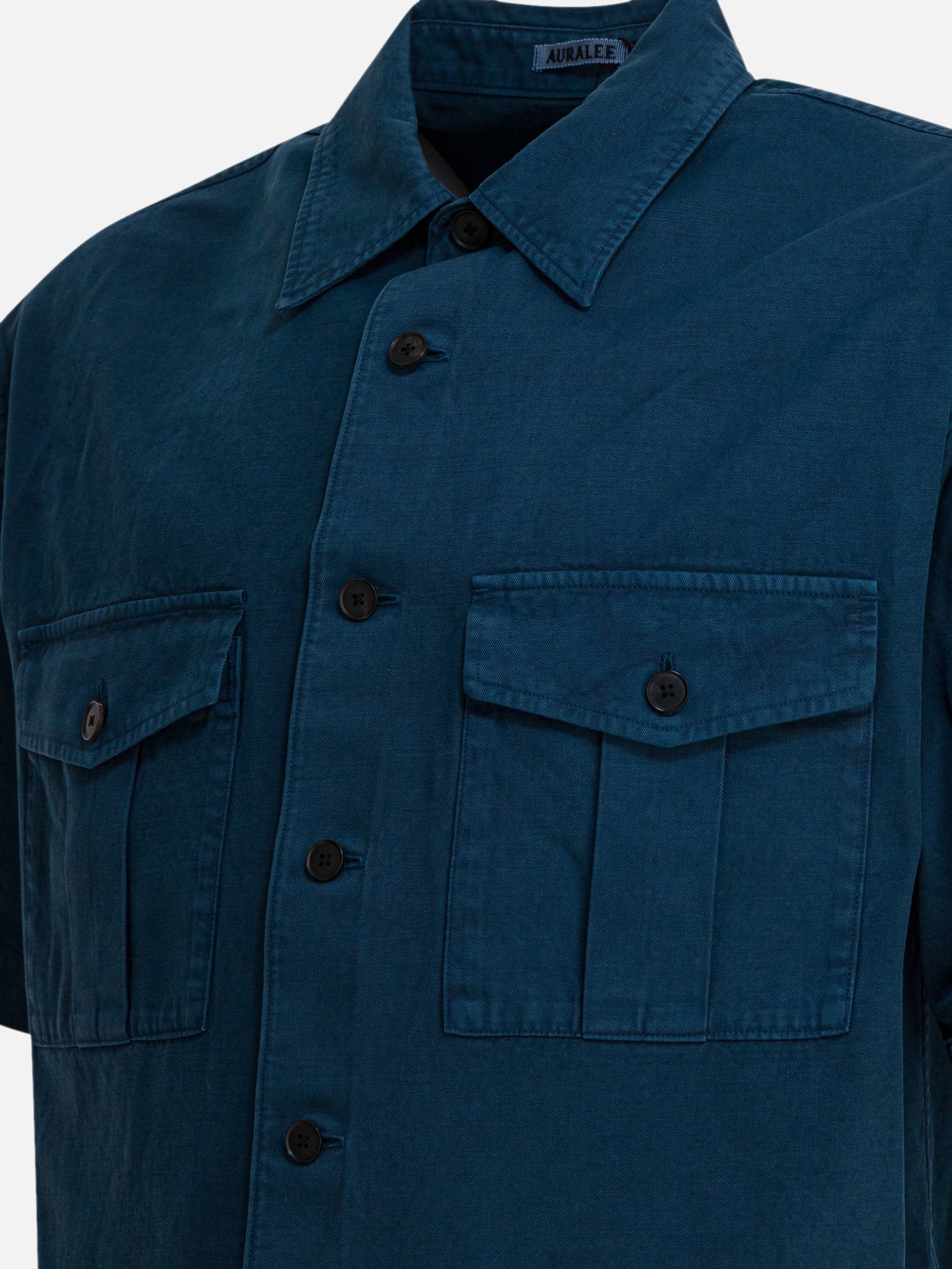 Casual shirts Solid colour Blue - Auralee Men | PDP | VIETTI Online Store | Zoom-Modal_4