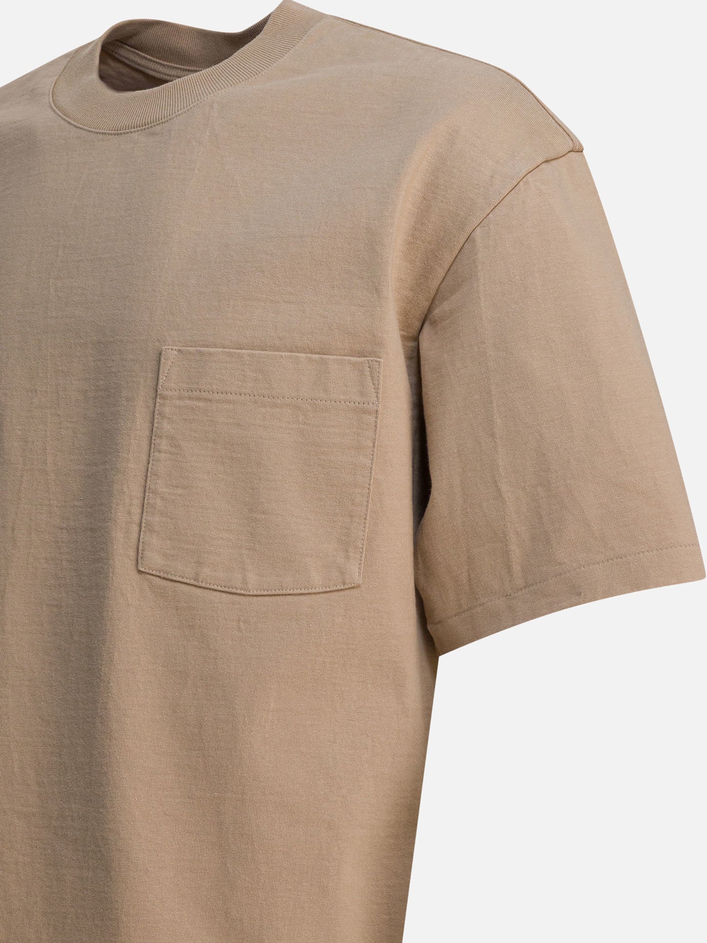 T-shirt girocollo Solid colour Beige - Auralee Uomo | PDP | VIETTI Online Store | Zoom-Modal_4
