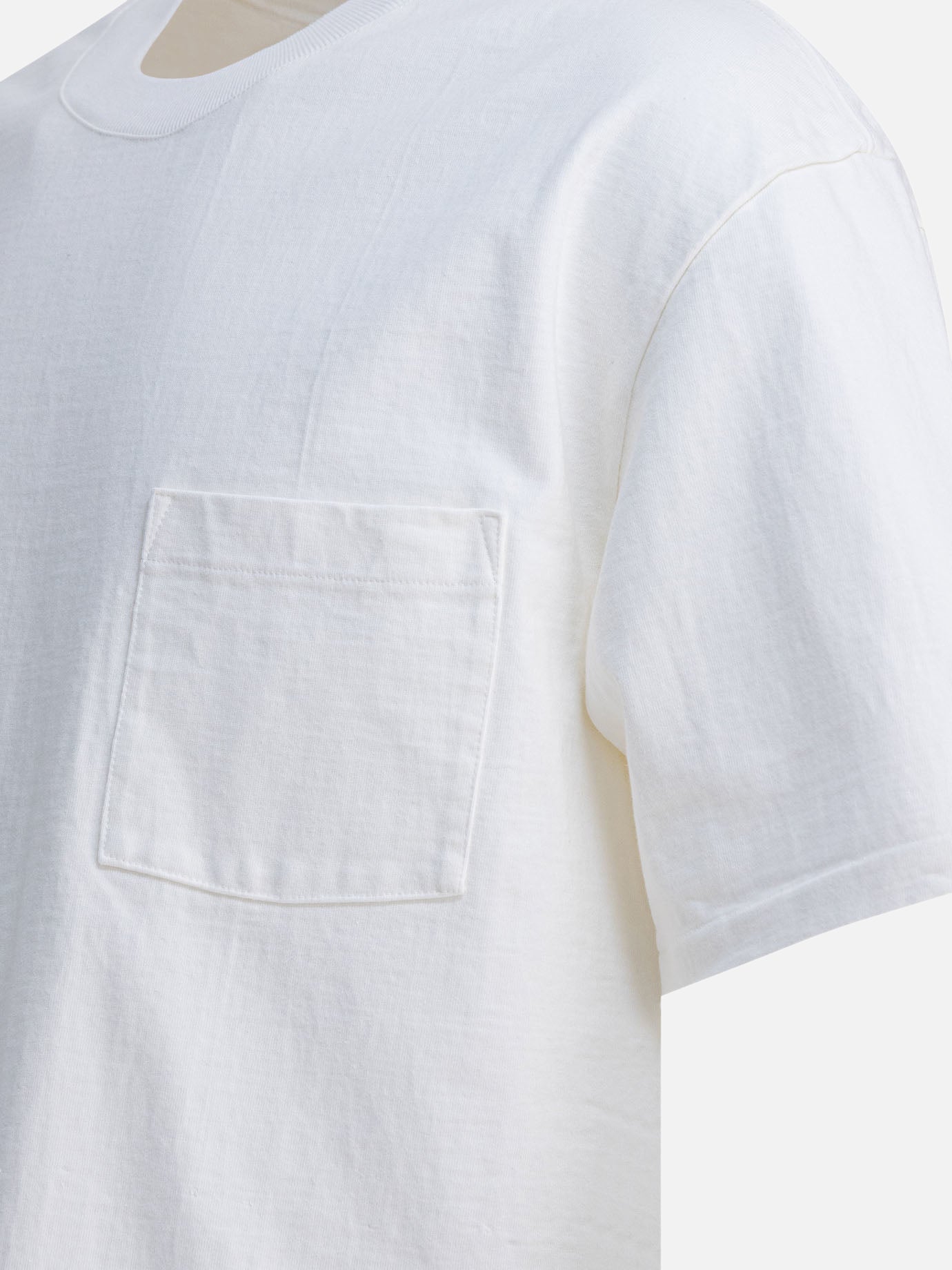 T-shirt girocollo Solid colour Bianco - Auralee Uomo | PDP | VIETTI Online Store | Zoom-Modal_4