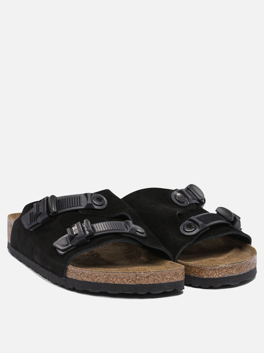 Flat sandals 100% suede - 100% rubber Black - Birkenstock Men | PLP | VIETTI Online Store | 2