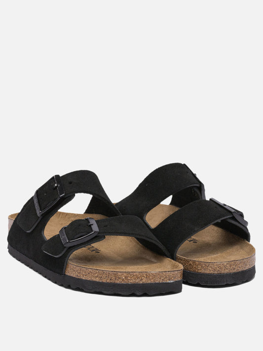 Flat sandals 100% suede - 100% rubber Black - Birkenstock Women | PLP | VIETTI Online Store | 2