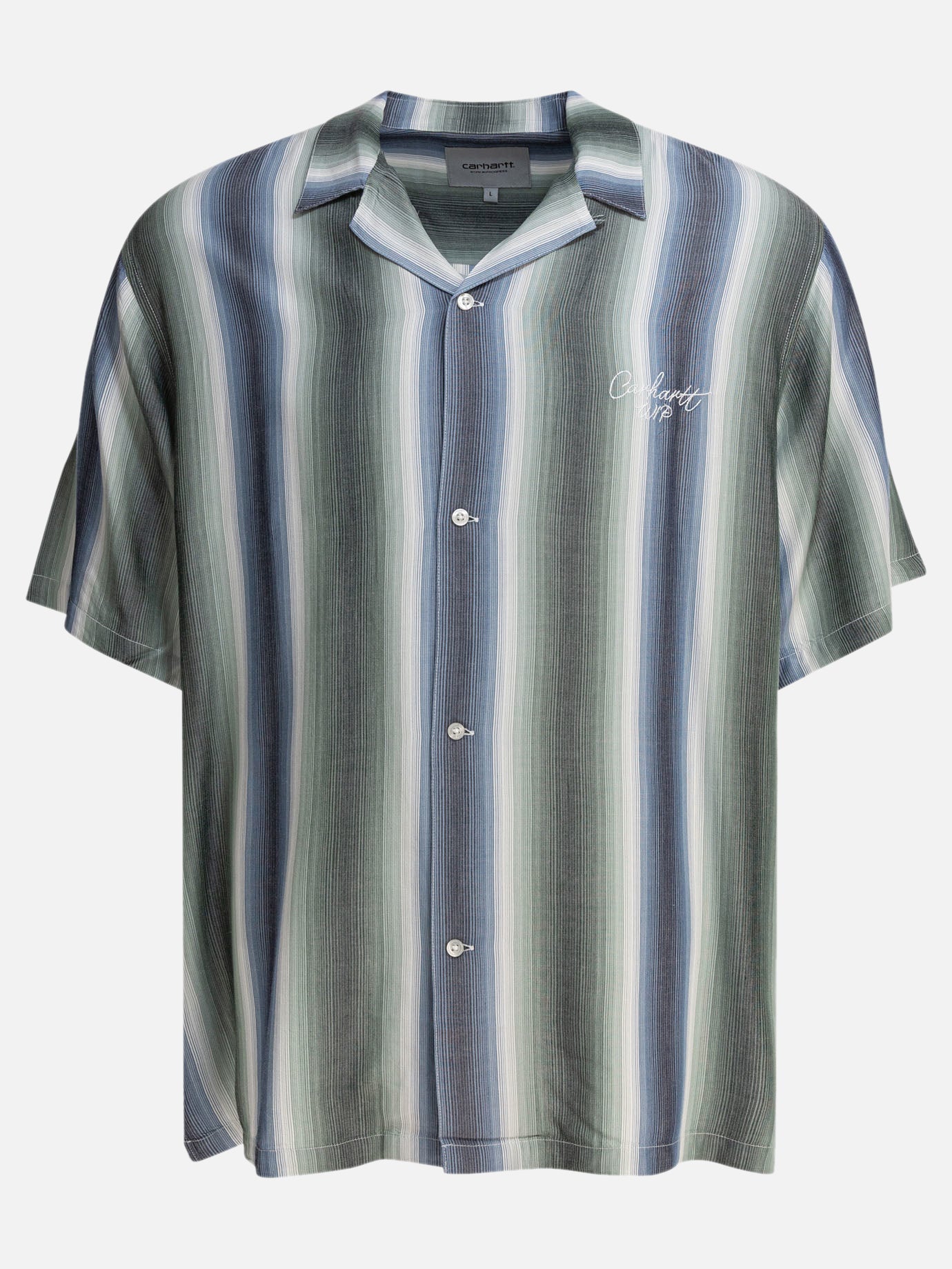 トップス carhartt wip s/s dash shirt Carhartt WIP S/S Dash Shirt | Navy Stripe | I027987-981