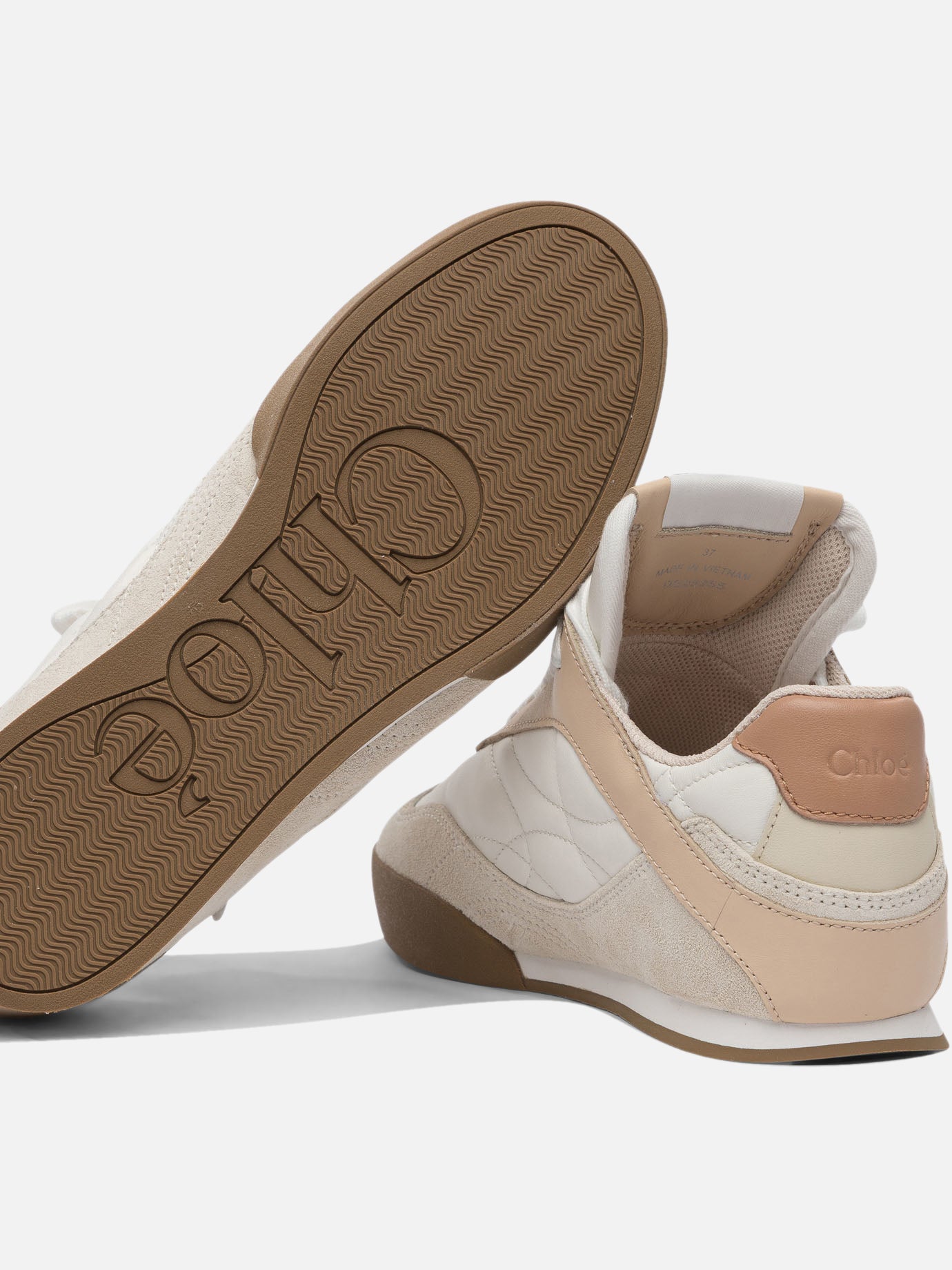 Low top sneakers 100% recycled polyester - 50% rubber 50% ethylene vinyl Pink - Chloé Women | PDP | VIETTI Online Store | Zoom-Modal_5
