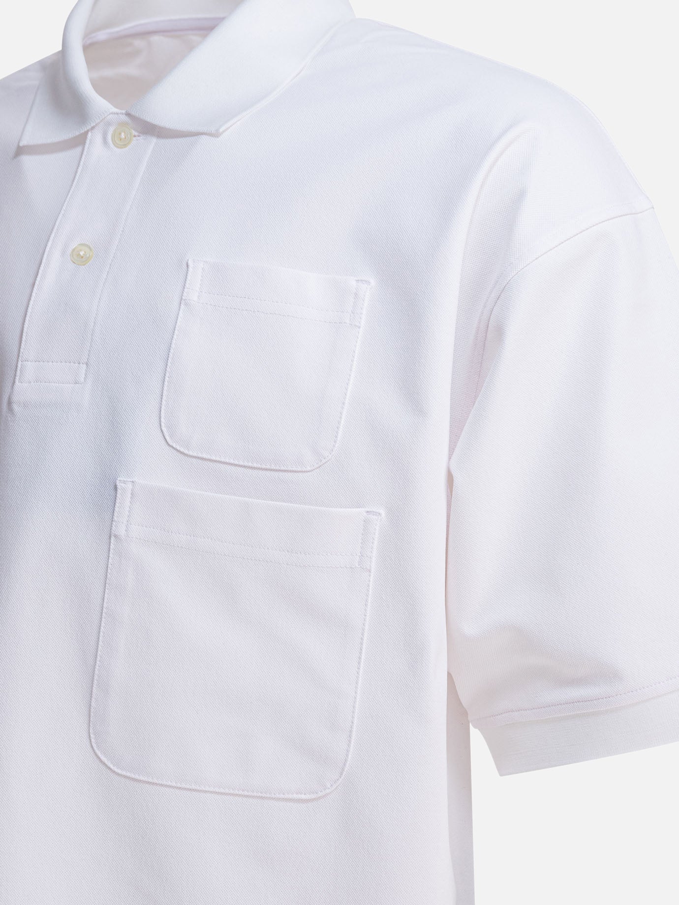 Polo shirts with buttons Solid colour White - Daiwa Pier 39 Men | PDP | VIETTI Online Store | Zoom-Modal_4