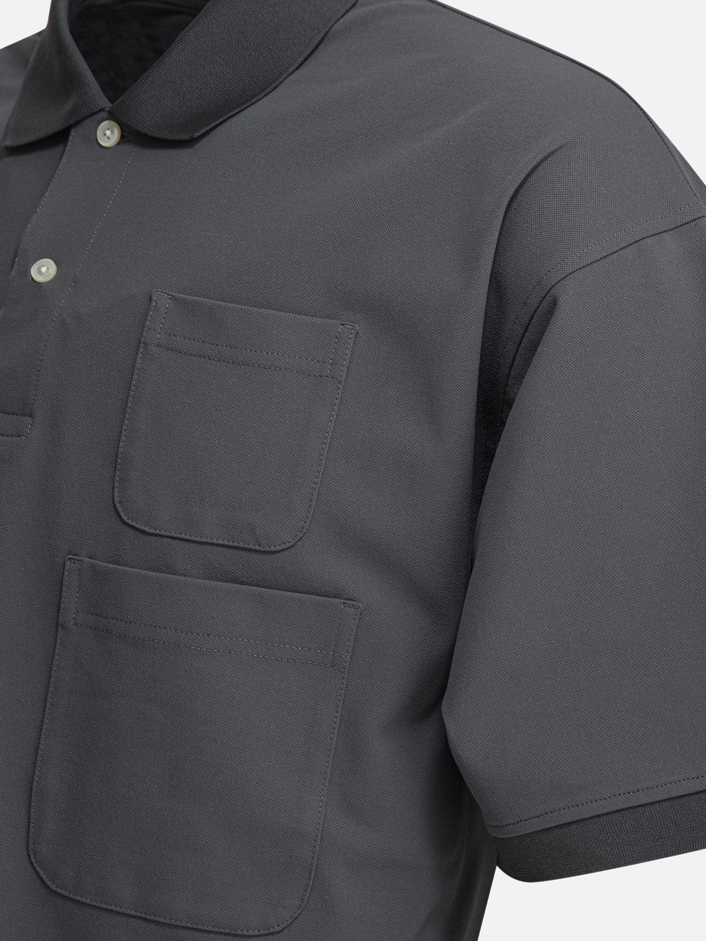 Polo shirts with buttons Solid colour Grey - Daiwa Pier 39 Men | PDP | VIETTI Online Store | Zoom-Modal_4