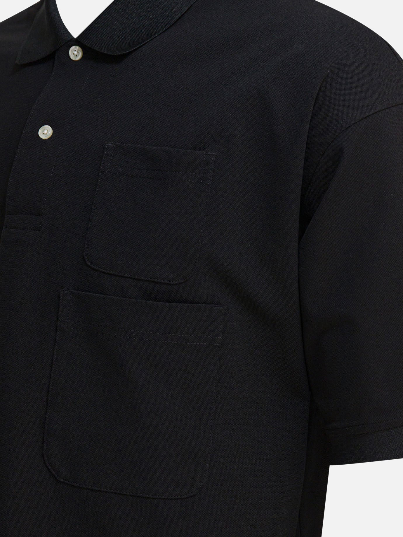Polo shirts with buttons Solid colour Black - Daiwa Pier 39 Men | PDP | VIETTI Online Store | Zoom-Modal_4