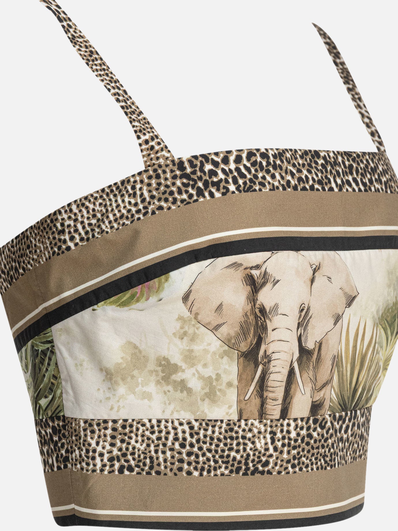 Crop top Animal print Marrone - Elie Saab Donna | PDP | VIETTI Online Store | Zoom-Modal_4