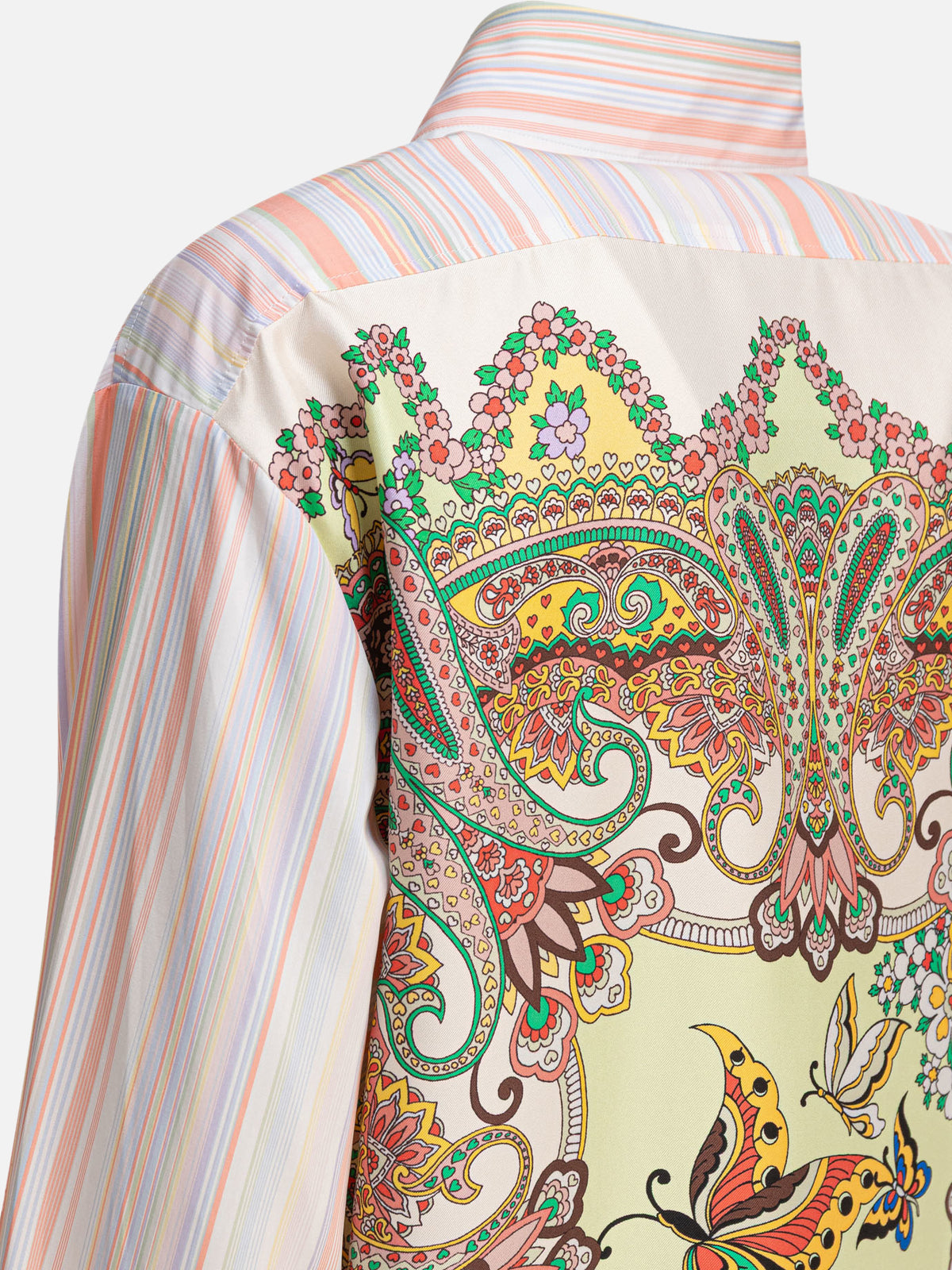 Etro Striped shirt with print on the back Pink