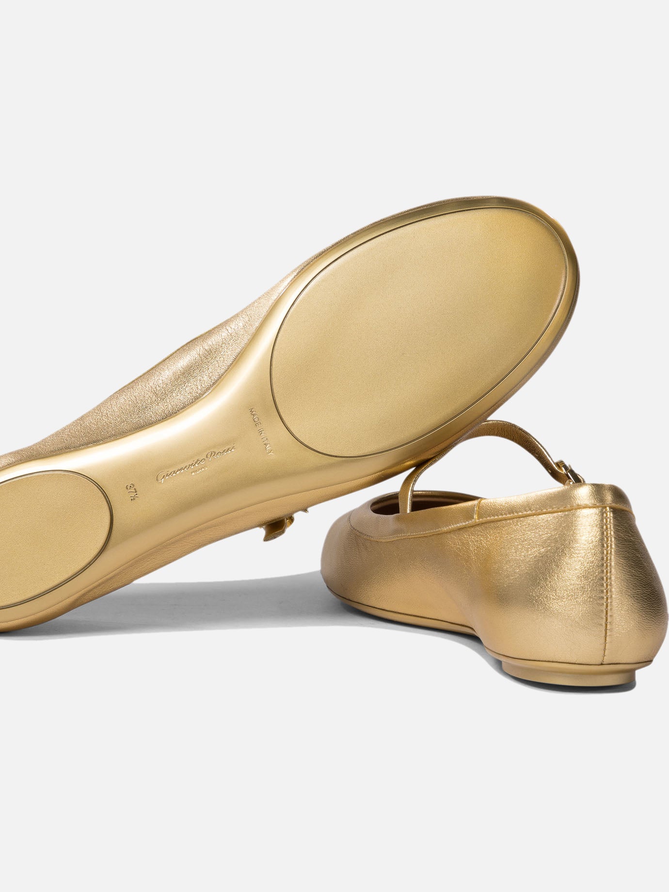 Ballerine Mary Jane 100% calf leather - 100% rubber Oro - Gianvito Rossi Donna | PDP | VIETTI Online Store | Zoom-Modal_5