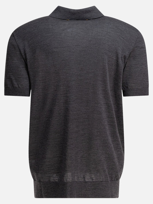 Golden Goose Merino wool polo shirt Grey
