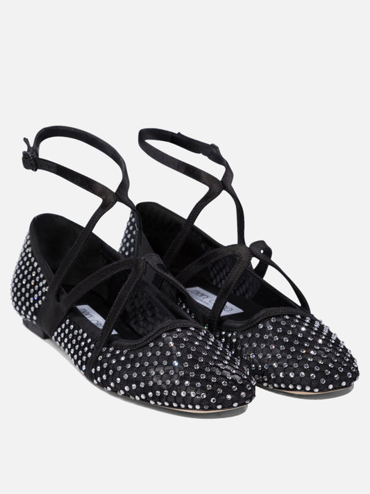 Ballerine classiche 80% polyamide 20% leather - 95% leather 5% rubber Nero - Jimmy Choo Donna | PLP | VIETTI Online Store | 2