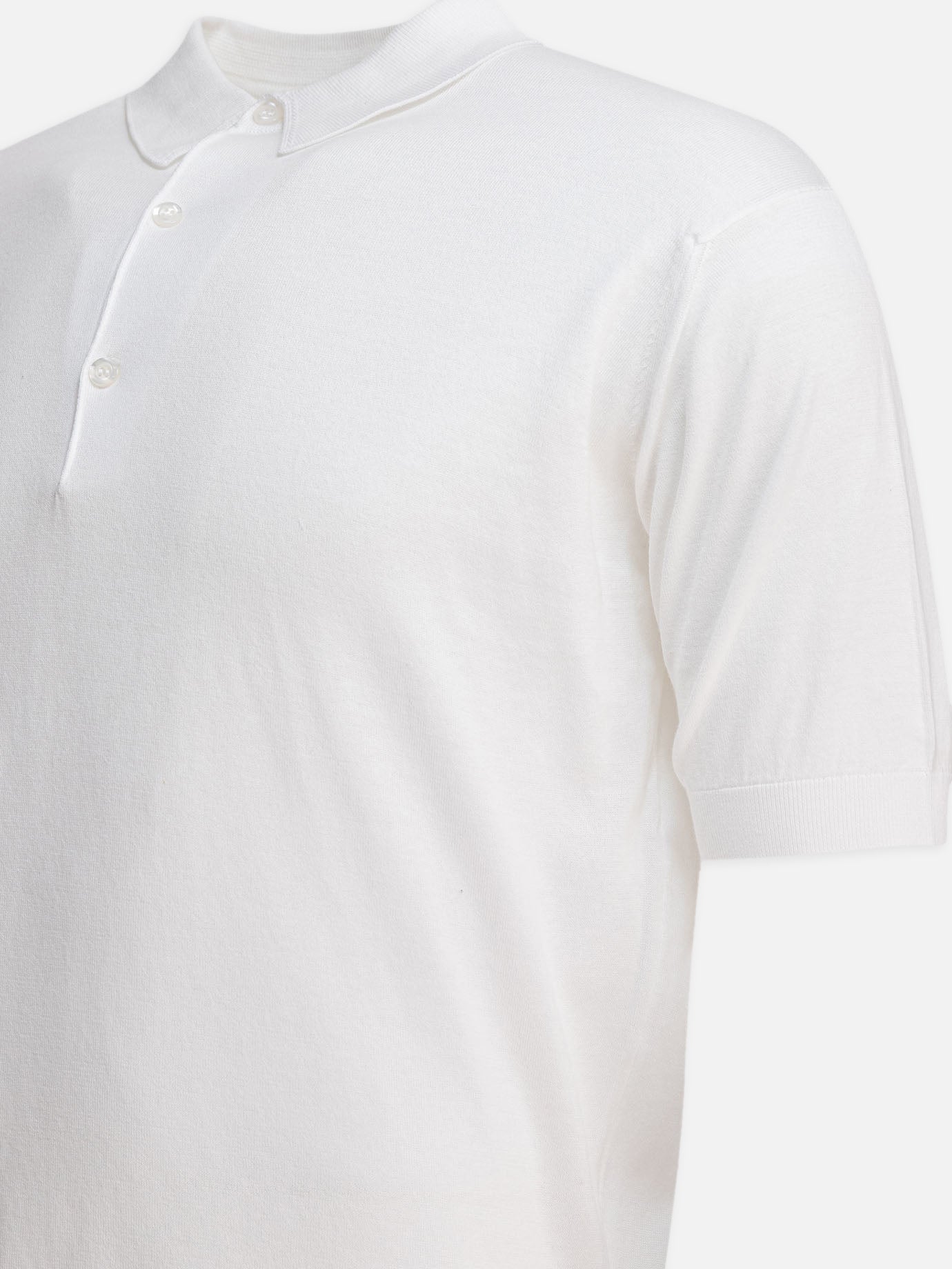 Polo shirts with buttons Solid colour White - John Smedley Men | PDP | VIETTI Online Store | Zoom-Modal_4