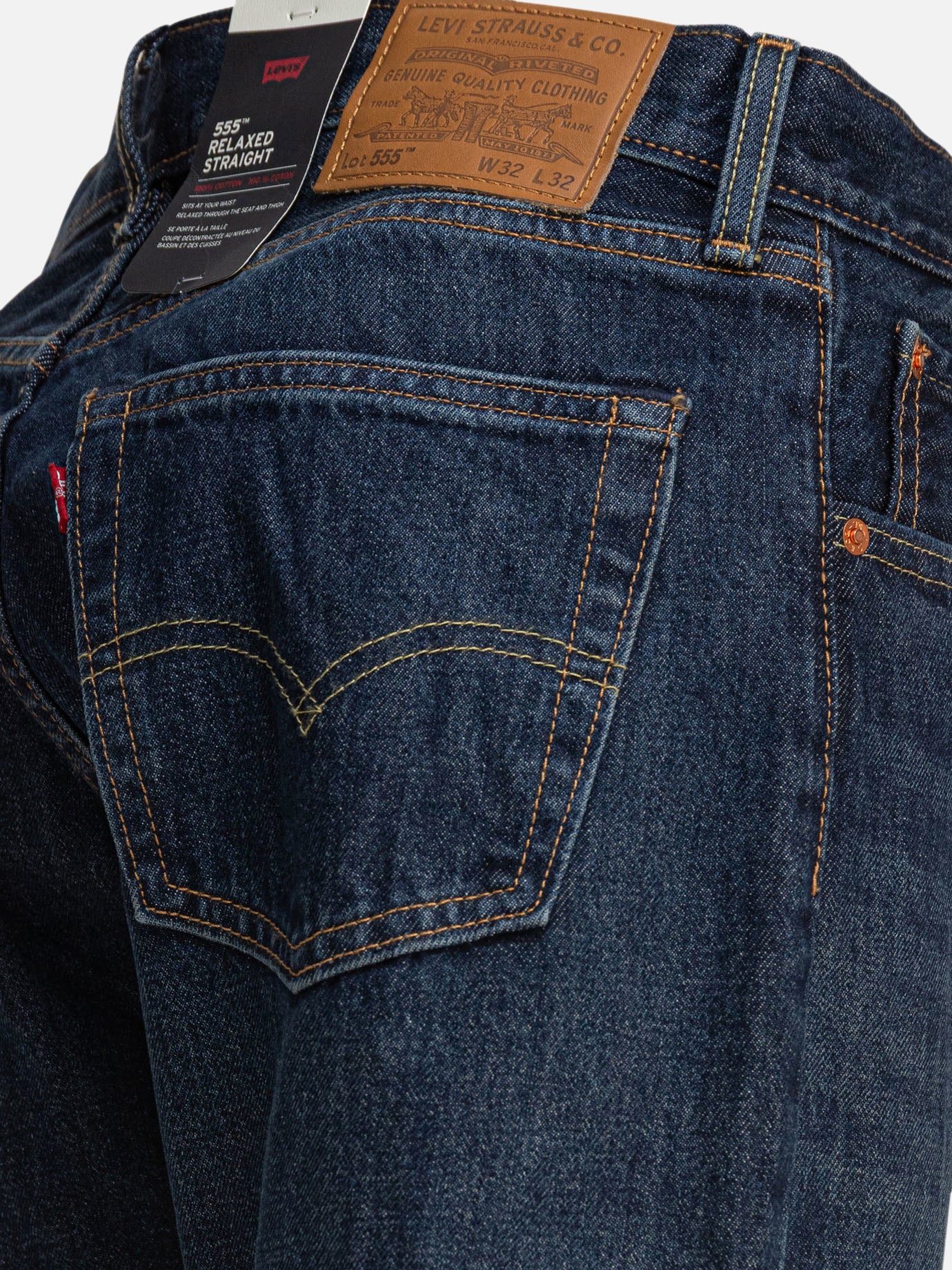 Straight-leg jeans Solid colour Blue - Levi's Men | PDP | VIETTI Online Store | Zoom-Modal_4
