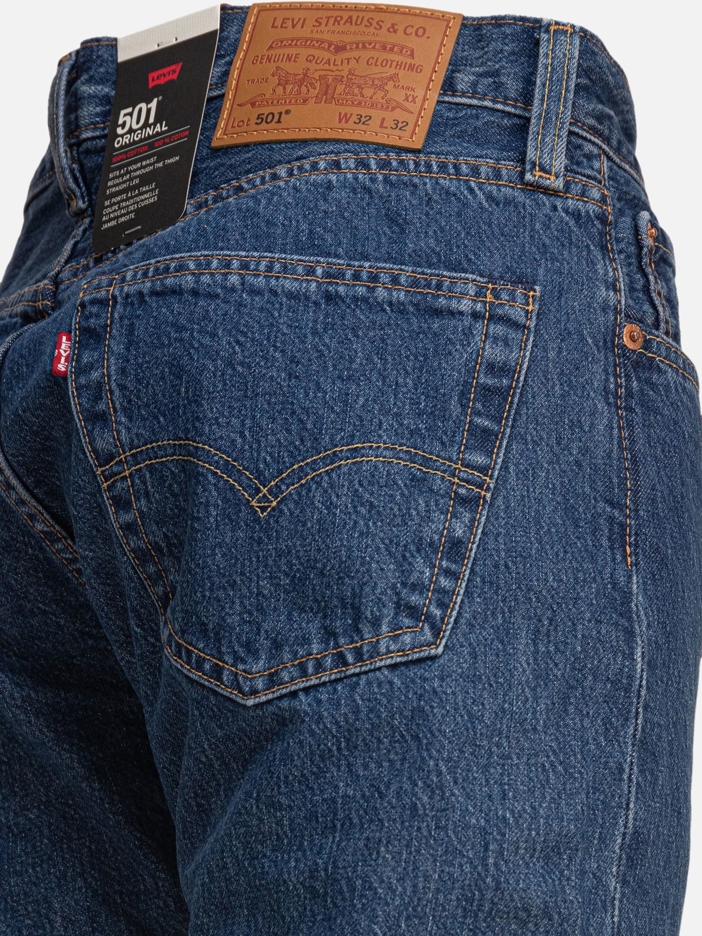 Straight-leg jeans Solid colour Blue - Levi's Men | PDP | VIETTI Online Store | Zoom-Modal_4