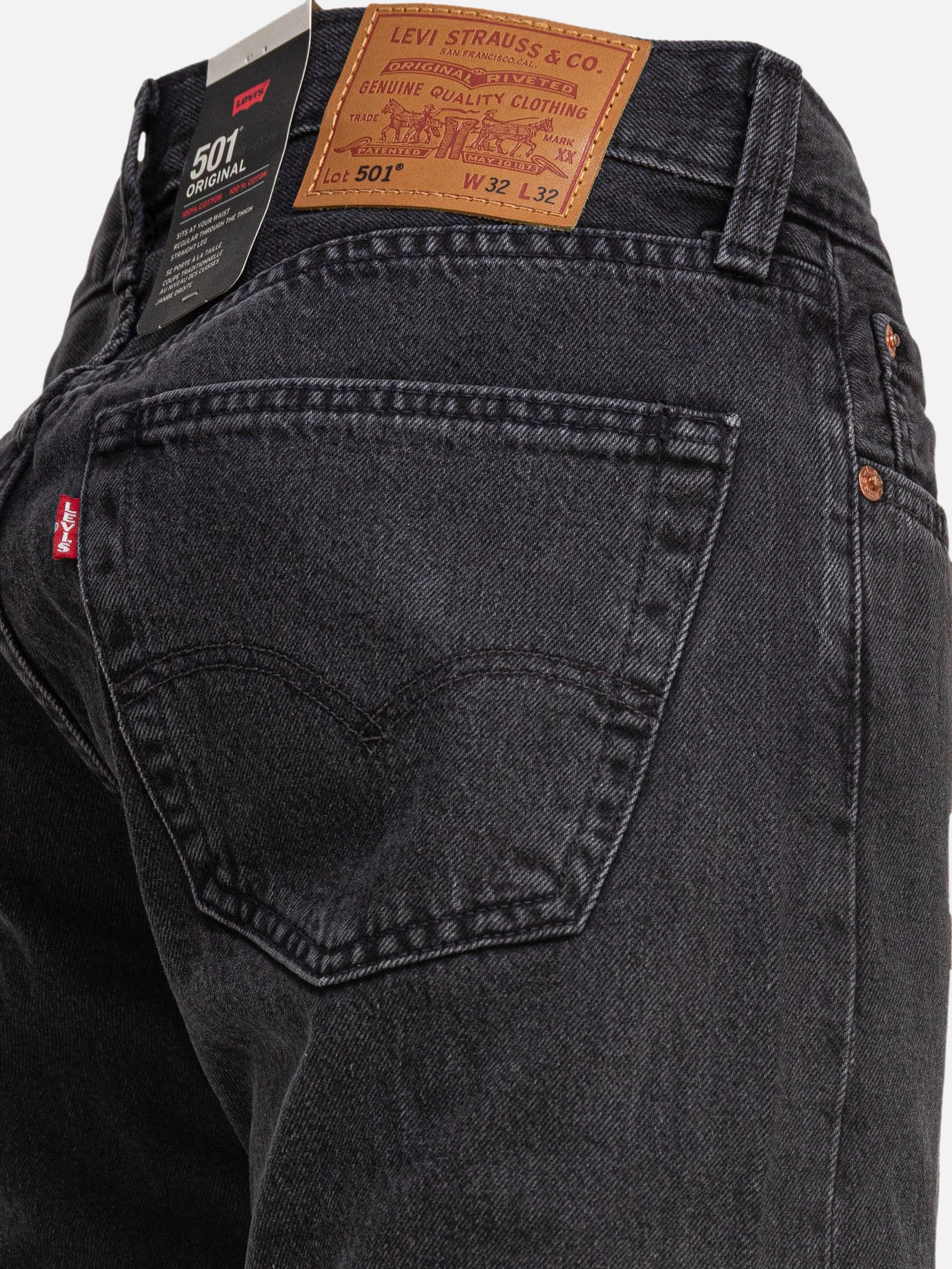Straight-leg jeans Solid colour Black - Levi's Men | PDP | VIETTI Online Store | Zoom-Modal_4