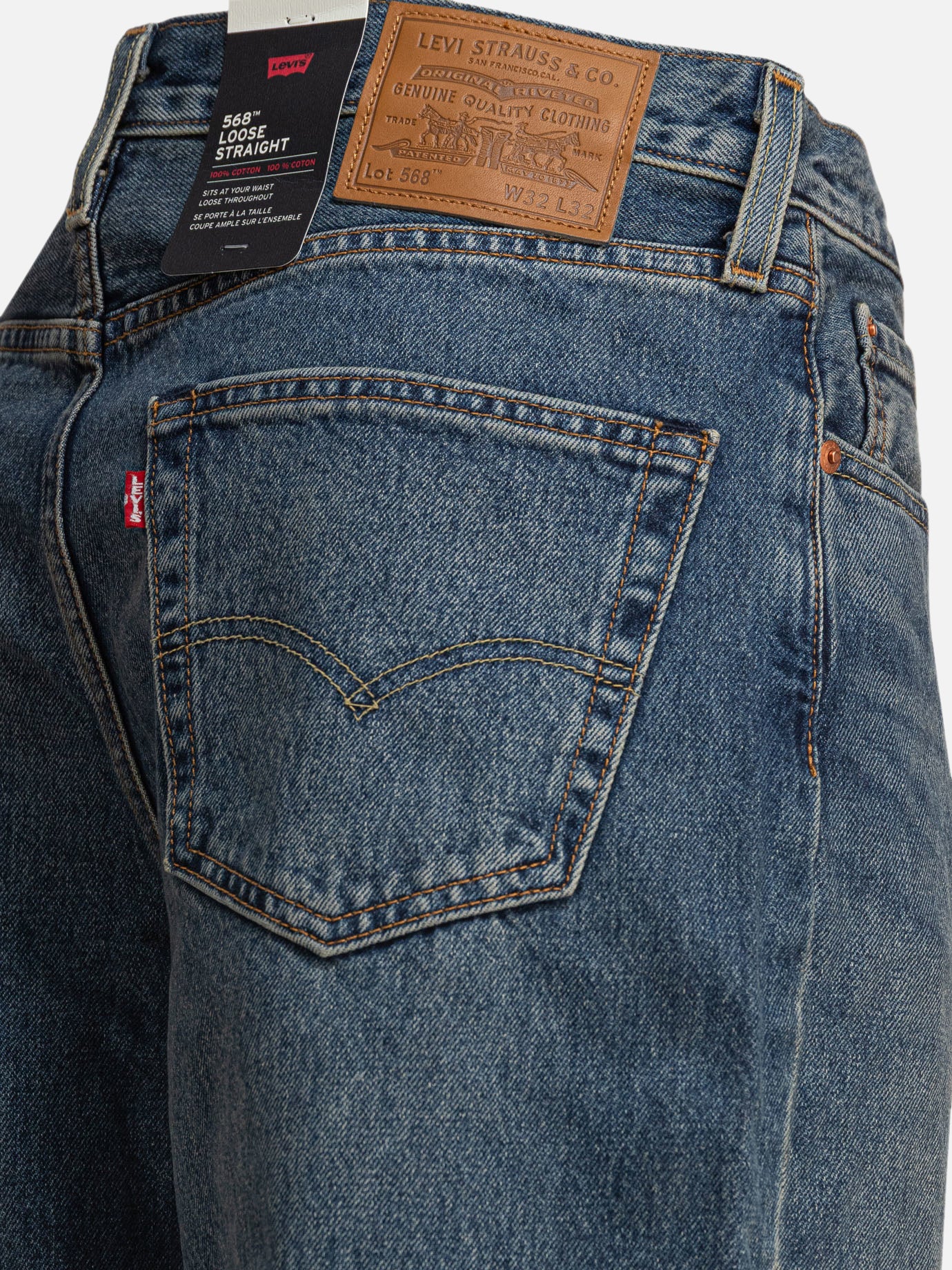 Straight-leg jeans Solid colour Blue - Levi's Men | PDP | VIETTI Online Store | Zoom-Modal_4